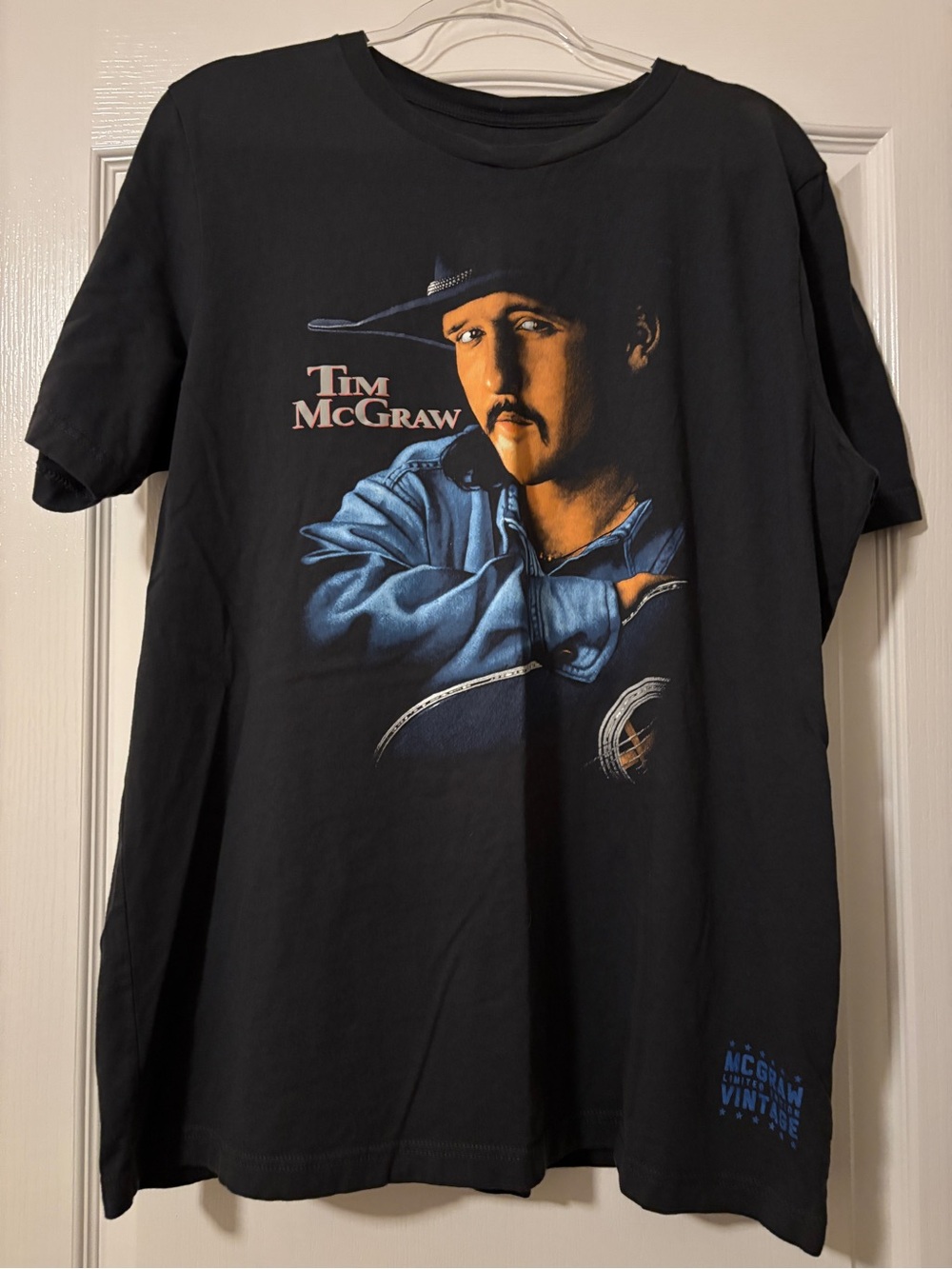 Vintage Tim McGraw Black Graphic Tee - Men’s Short Sleeve Shirt size XL